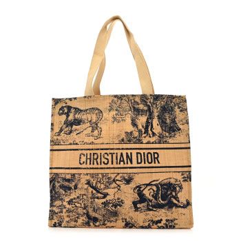 christian dior straw dioriviera tote beige